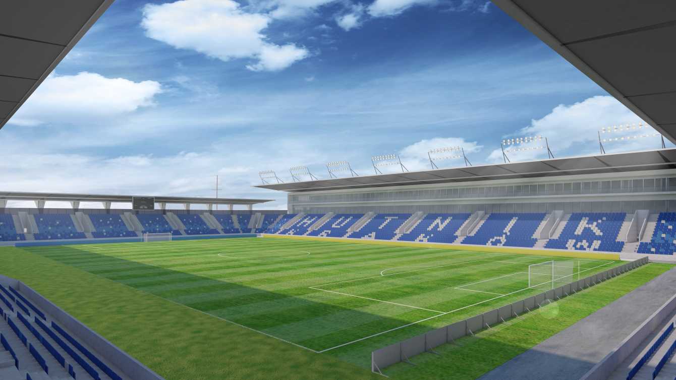 Nowy stadion — widok nocny
